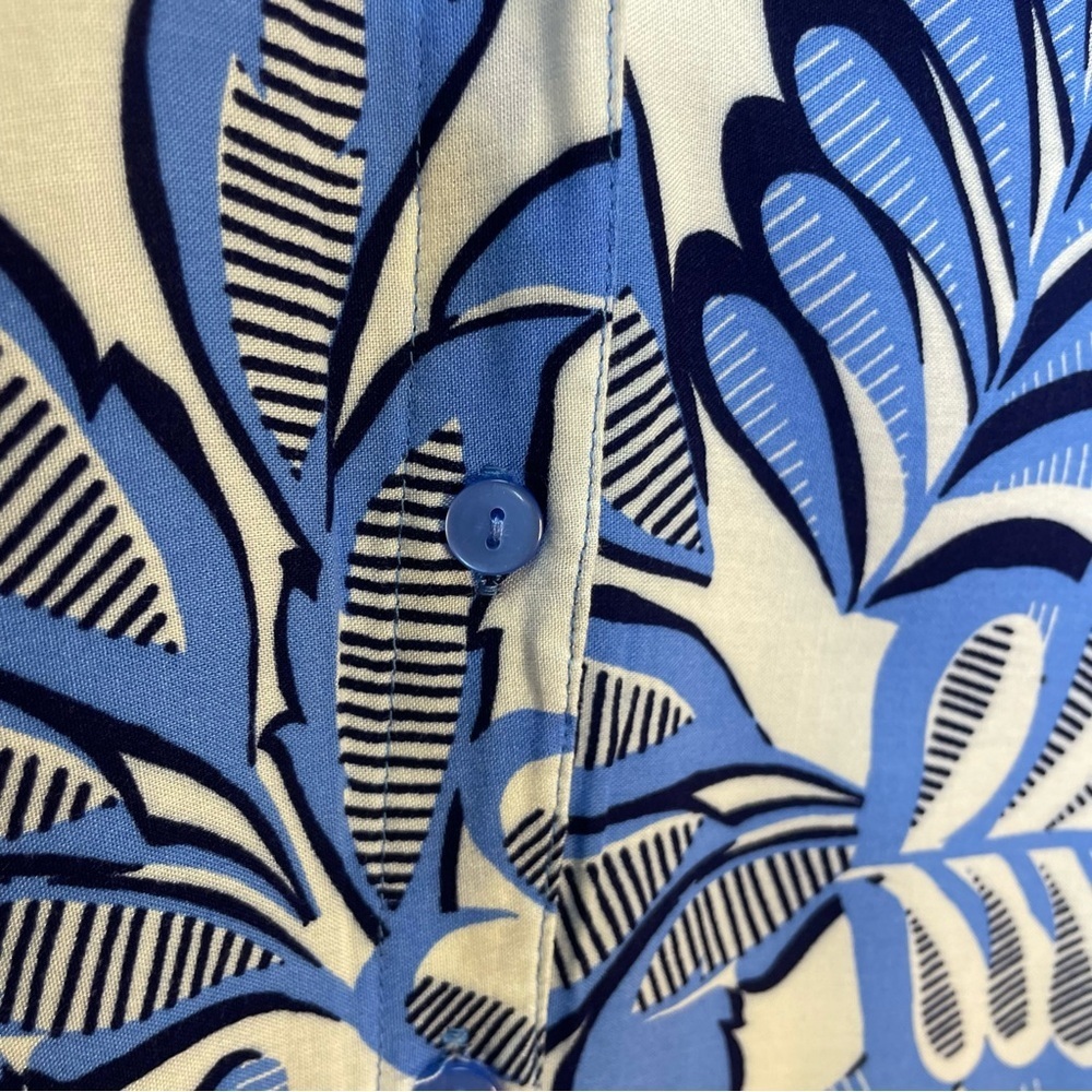 Mlle Gabriel Blue Floral Button Down Dress - Picture 3 of 8